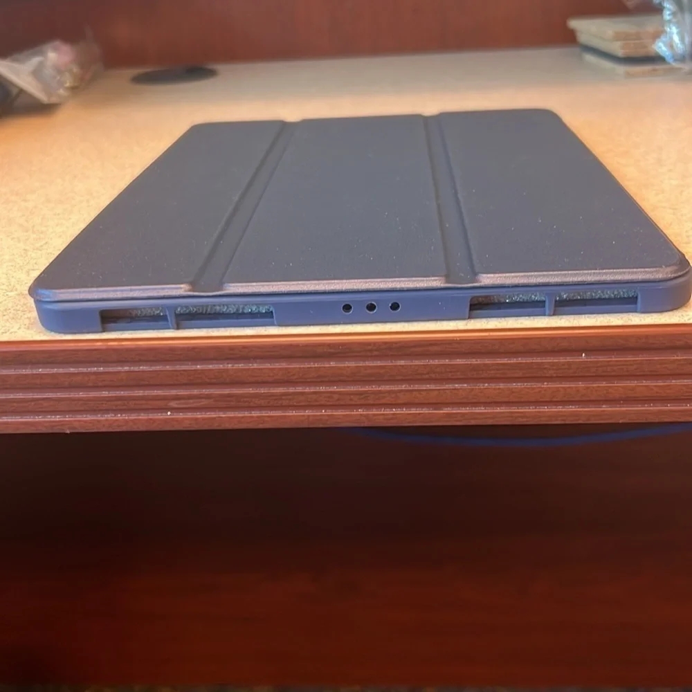 DTTO Case for iPad Pro 11 2021 Slim Trifold Stand Soft TPU Back Cover Navy Blue